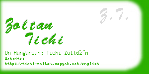 zoltan tichi business card